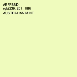 #EFFBBD - Australian Mint Color Image